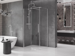 Mexen Velar sliding shower cabin 120 x 90 cm, transparent, chrome - 871-120-090-01-01