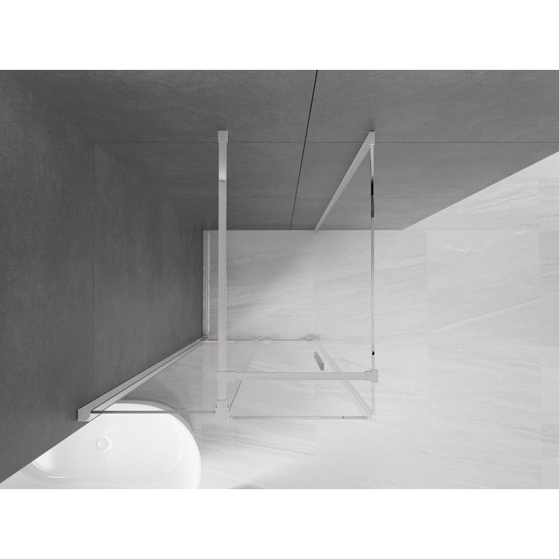 Mexen Velar sliding shower cabin 100 x 100 cm, transparent, chrome - 871-100-100-01-01