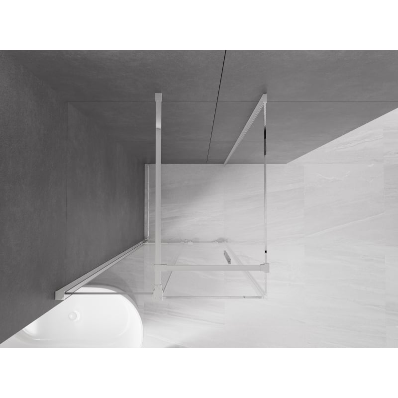 Mexen Velar sliding shower enclosure 100 x 100 cm, transparent, chrome - 871-100-100-01-01
