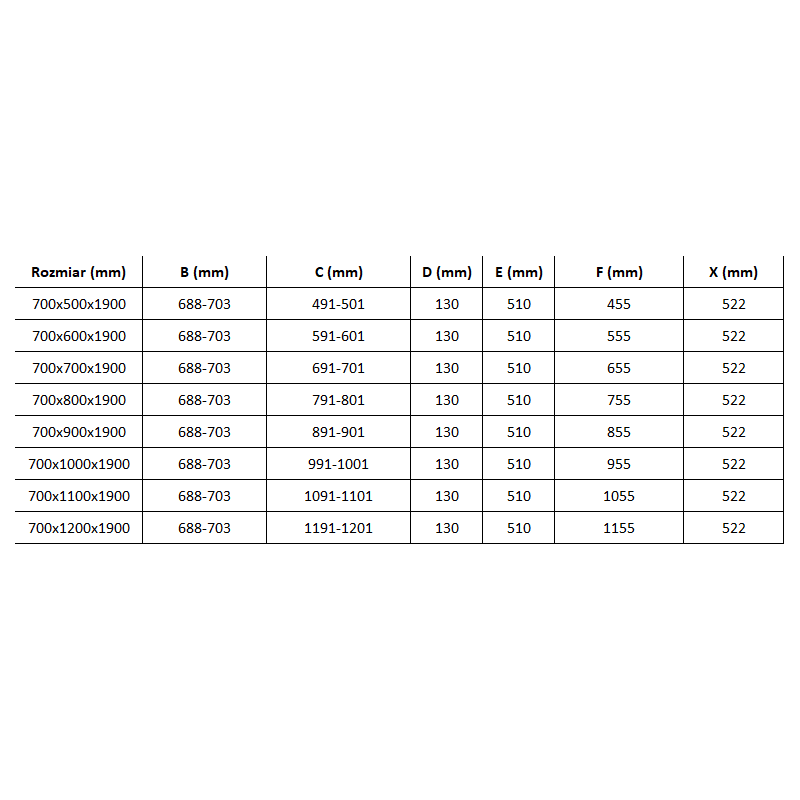 Mexen Roma Hinged Shower Enclosure 70 x 100 cm, Transparent, Black - 854-070-100-70-00