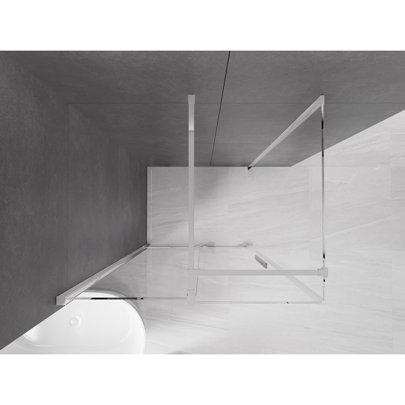 Mexen Velar sliding shower cabin 130 x 90 cm, transparent, chrome - 871-130-090-01-01