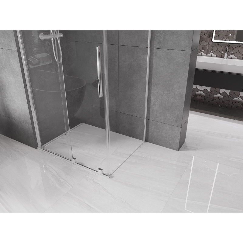 Mexen Velar sliding shower enclosure 140 x 100 cm, transparent, chrome - 871-140-100-01-01