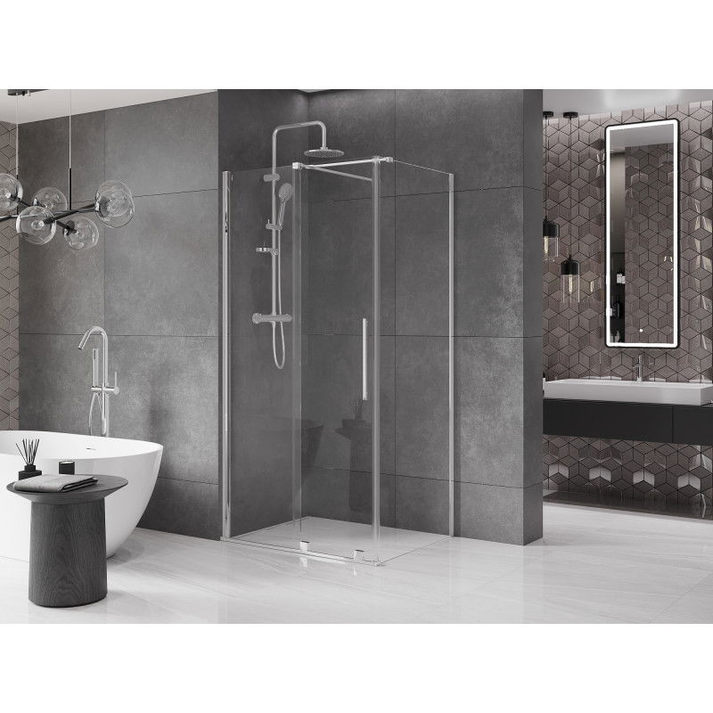 Mexen Velar sliding shower enclosure 140 x 100 cm, transparent, chrome - 871-140-100-01-01
