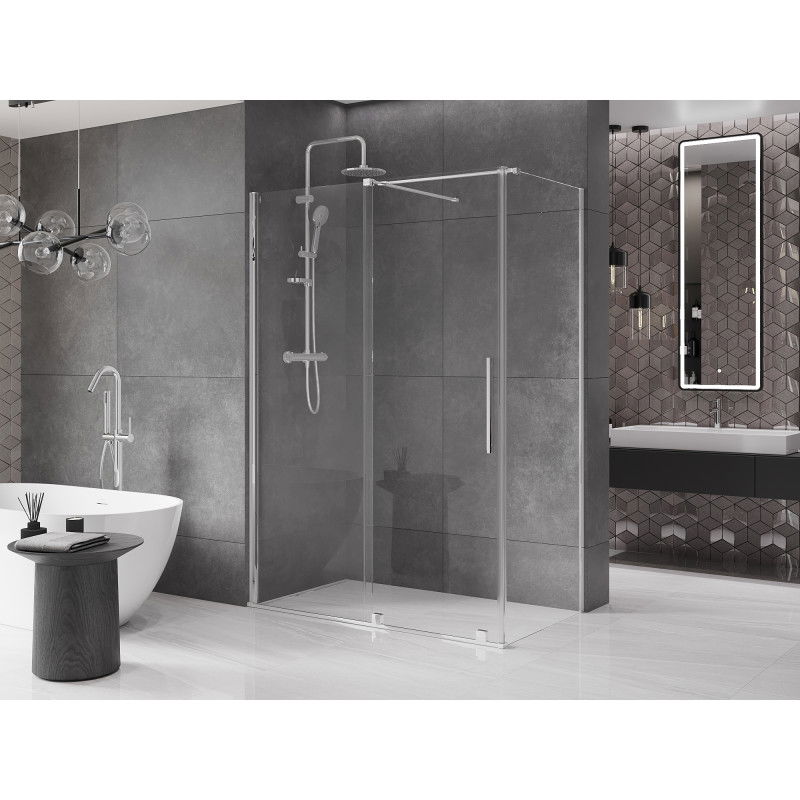 Mexen Velar Sliding Shower Cabin 140 x 70 cm, Transparent, Chrome - 871-140-070-01-01