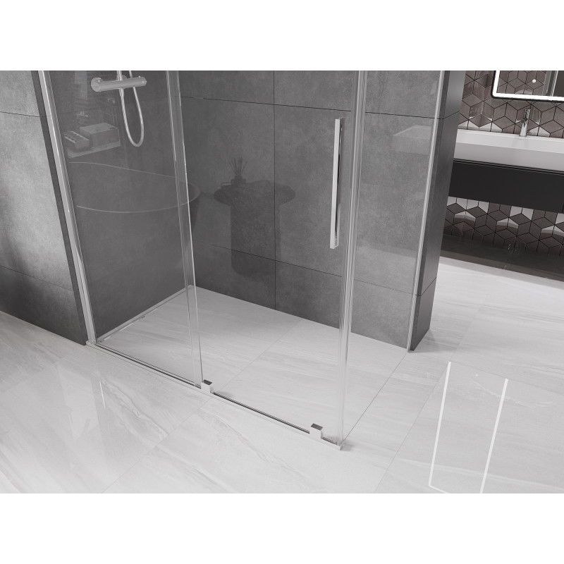 Mexen Velar sliding shower cabin 160 x 75 cm, transparent, chrome - 871-160-075-01-01