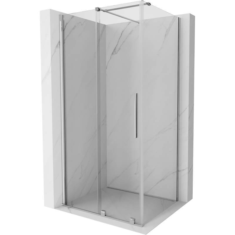 Mexen Velar extendable shower cubicle 150 x 100 cm, transparent, chrome - 871-150-100-01-01