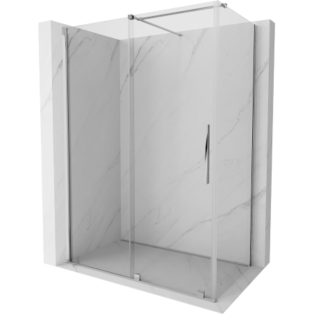 Mexen Velar Sliding Shower Enclosure 160 x 80 cm, Transparent, Chrome - 871-160-080-01-01