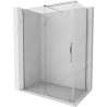 Mexen Velar extendable shower cubicle 160 x 80 cm, transparent, chrome - 871-160-080-01-01