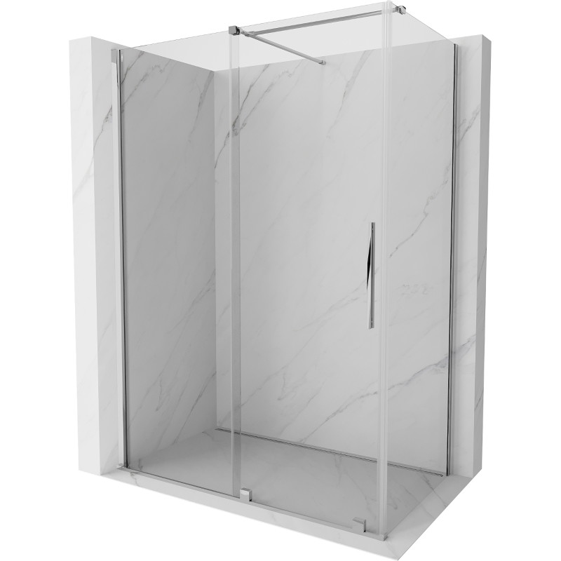 Mexen Velar sliding shower cabin 160 x 90 cm, transparent, chrome - 871-160-090-01-01
