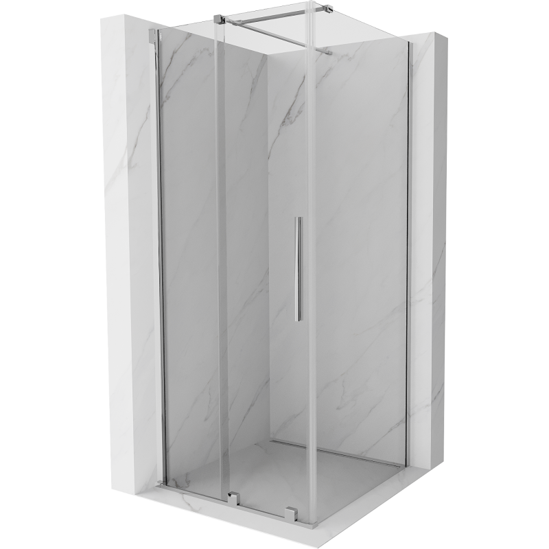 Mexen Velar sliding shower cabin 90 x 90 cm, transparent, chrome - 871-090-090-01-01