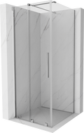 Mexen Velar retractable shower cabin 90 x 90 cm, transparent, chrome - 871-090-090-01-01