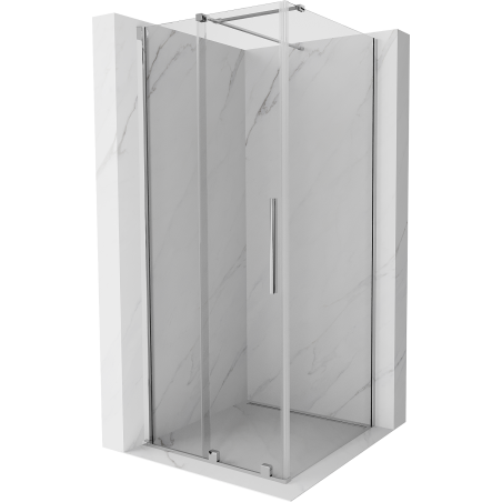 Mexen Velar sliding shower cabin 100 x 100 cm, transparent, chrome - 871-100-100-01-01