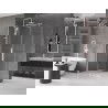 Mexen Velar extendable shower cubicle 90 x 70 cm, transparent, white - 871-090-070-01-20