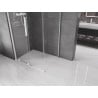 Mexen Velar extendable shower cubicle 90 x 80 cm, transparent, white - 871-090-080-01-20