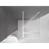 Mexen Velar extendable shower cubicle 90 x 80 cm, transparent, white - 871-090-080-01-20