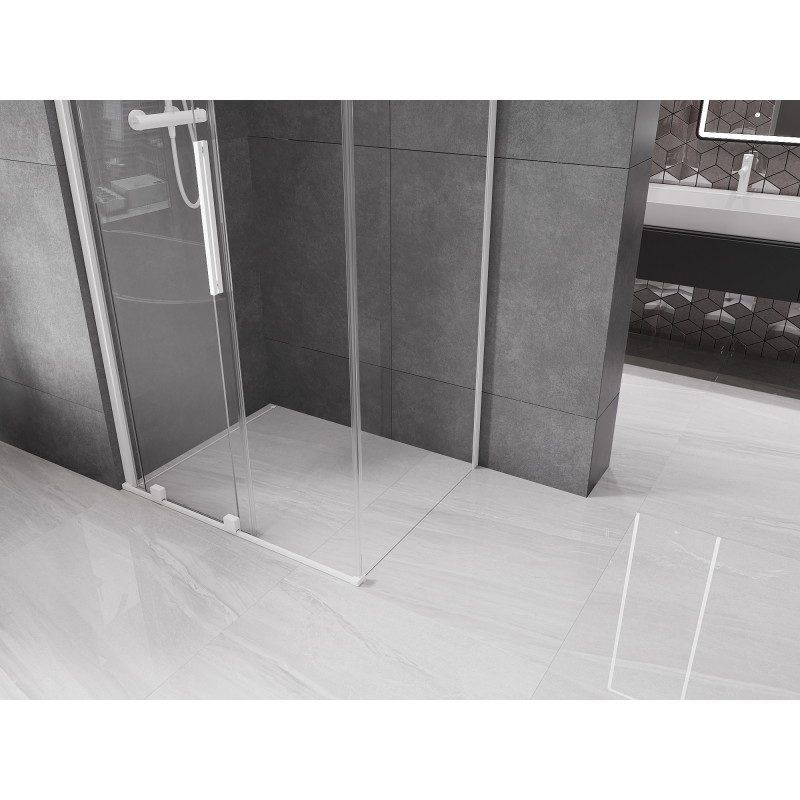 Mexen Velar sliding shower cabin 100 x 70 cm, transparent, white - 871-100-070-01-20