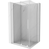 Mexen Velar extendable shower cubicle 120 x 90 cm, transparent, white - 871-120-090-01-20