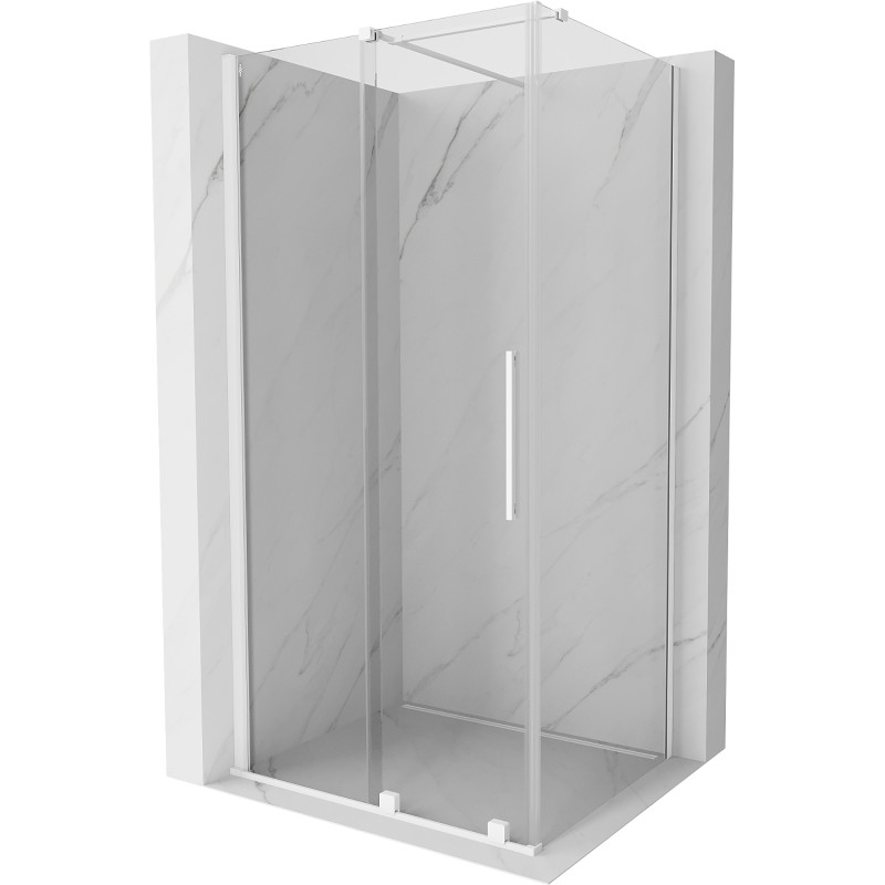 Mexen Velar sliding shower cabin 120 x 110 cm, transparent, white - 871-120-110-01-20