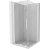 Mexen Velar sliding shower cabin 110 x 110 cm, transparent, white - 871-110-110-01-20