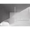 Mexen Velar sliding shower cabin 140 x 70 cm, transparent, white - 871-140-070-01-20