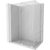 Mexen Velar extendable shower cubicle 150 x 70 cm, transparent, white - 871-150-070-01-20