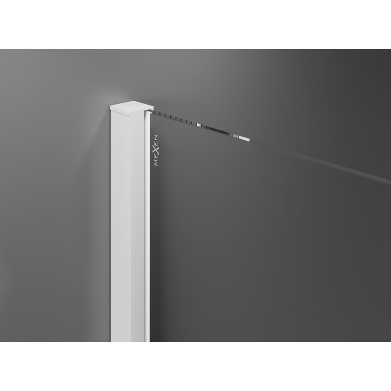 Mexen Velar sliding shower enclosure 150 x 80 cm, transparent, white - 871-150-080-01-20