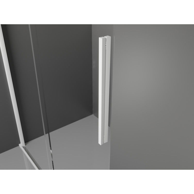 Mexen Velar sliding shower cabin 150 x 80 cm, transparent, white - 871-150-080-01-20