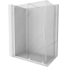 Mexen Velar extendable shower cubicle 140 x 75 cm, transparent, white - 871-140-075-01-20