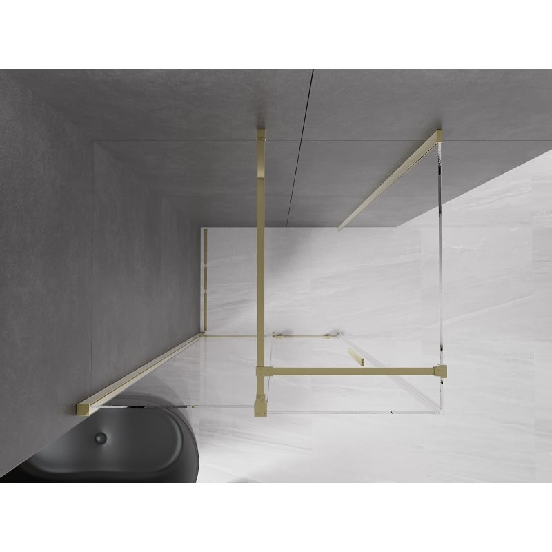 Mexen Velar sliding shower enclosure 90 x 110 cm, transparent, gold - 871-090-110-01-50