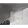 Mexen Velar 90 x 120 cm sliding shower cabin, transparent, gold - 871-090-120-01-50