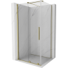 Mexen Velar extendable shower cubicle 100 x 70 cm, transparent, gold - 871-100-070-01-50