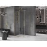 Mexen Velar extendable shower cubicle 110 x 75 cm, transparent, gold - 871-110-075-01-50