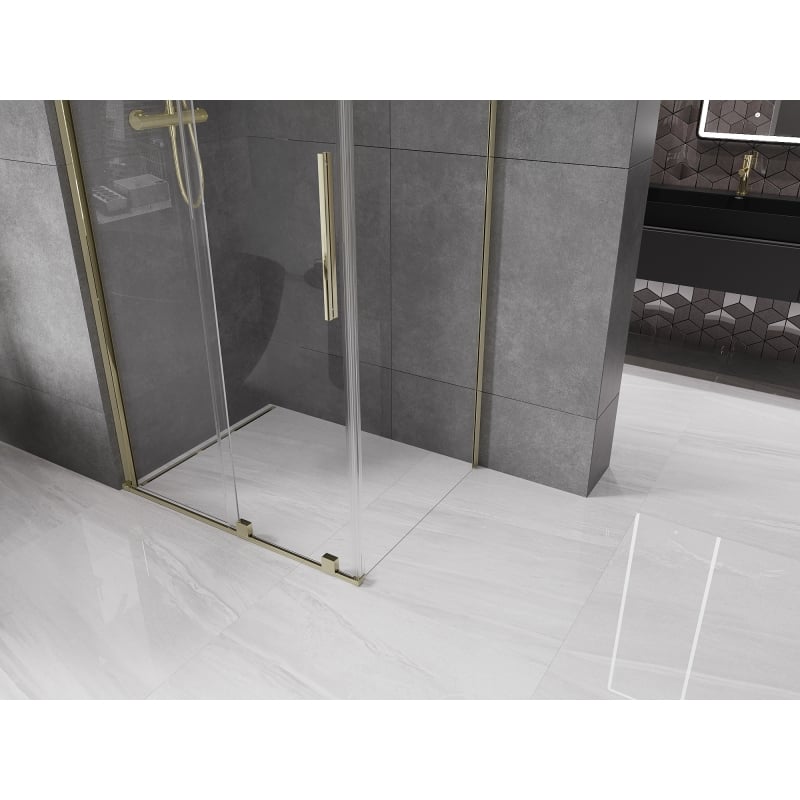 Mexen Velar sliding shower enclosure 110 x 80 cm, transparent, gold - 871-110-080-01-50