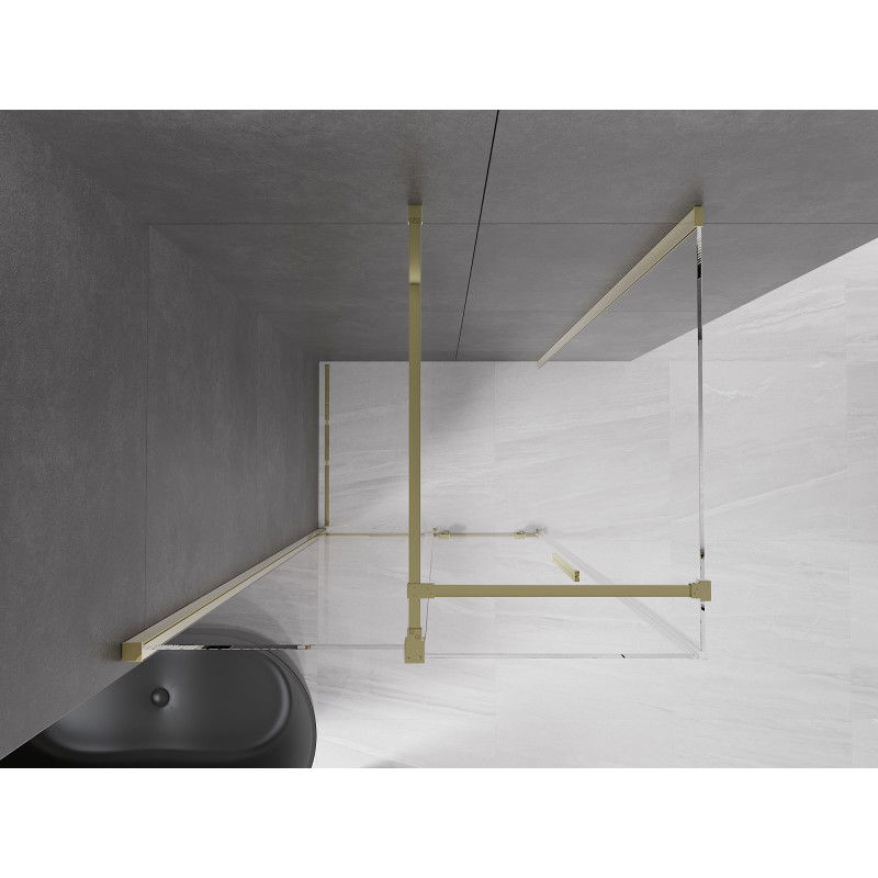 Mexen Velar Sliding Shower Cabin 110 x 85 cm, Transparent, Gold - 871-110-085-01-50