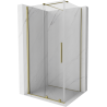 Mexen Velar extendable shower cubicle 110 x 90 cm, transparent, gold - 871-110-090-01-50