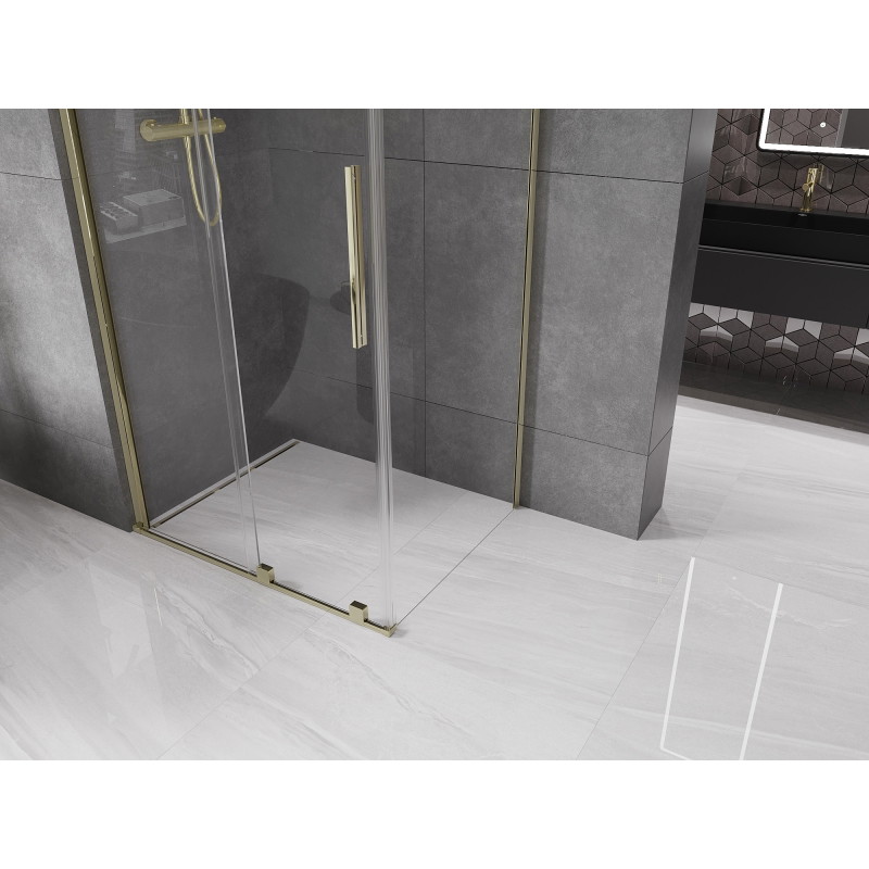 Mexen Velar sliding shower enclosure 110 x 90 cm, transparent, gold - 871-110-090-01-50