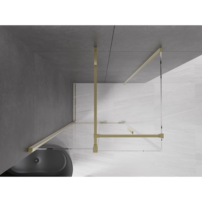 Mexen Velar Sliding Shower Cabin 100 x 90 cm, Transparent, Gold - 871-100-090-01-50
