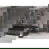 Mexen Velar extendable shower cubicle 90 x 90 cm, transparent, gold - 871-090-090-01-50