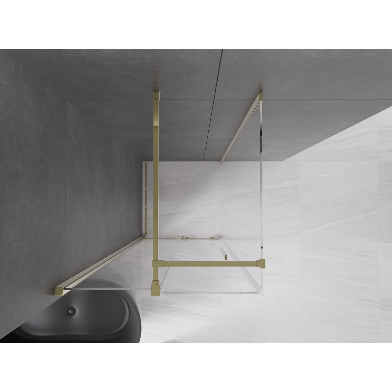 Mexen Velar sliding shower cabin 90 x 90 cm, transparent, gold - 871-090-090-01-50