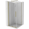Mexen Velar sliding shower cabin 100 x 100 cm, transparent, gold - 871-100-100-01-50
