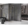Mexen Velar sliding shower enclosure 100 x 100 cm, transparent, gold - 871-100-100-01-50