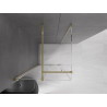 Mexen Velar Sliding Shower Enclosure 110 x 110 cm, Transparent, Gold - 871-110-110-01-50