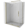 Mexen Velar extendable shower cubicle 130 x 70 cm, transparent, gold - 871-130-070-01-50
