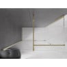 Mexen Velar sliding shower cabin 140 x 70 cm, transparent, gold - 871-140-070-01-50