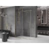 Mexen Velar sliding shower cabin 140 x 85 cm, transparent, gold - 871-140-085-01-50