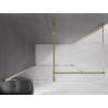 Mexen Velar sliding shower cabin 160 x 75 cm, transparent, gold - 871-160-075-01-50