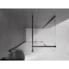 Mexen Velar sliding shower cabin 90 x 100 cm, transparent, black - 871-090-100-01-70