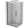 Mexen Velar extendable shower cubicle 100 x 70 cm, transparent, black - 871-100-070-01-70