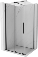 Mexen Velar extendable shower cubicle 100 x 80 cm, transparent, black - 871-100-080-01-70