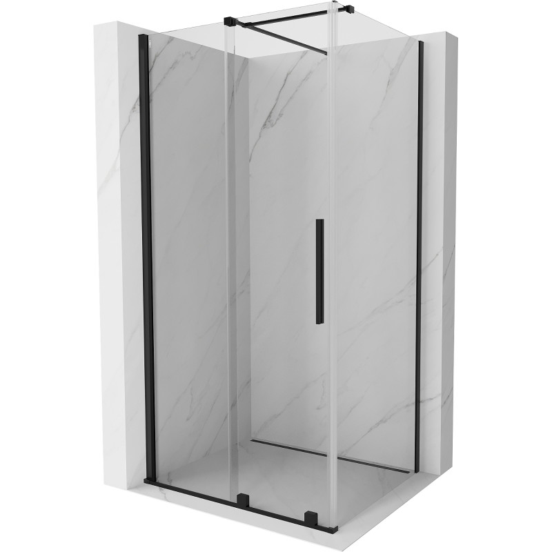 Mexen Velar sliding shower enclosure 100 x 110 cm, transparent, black - 871-100-110-01-70